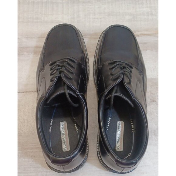 ✅NUNN BUSH BLACK LEATHER OXFORD SHOES MENS SZ 10M MANAGER COMFORT SHOE 84175-001 - Picture 6 of 13